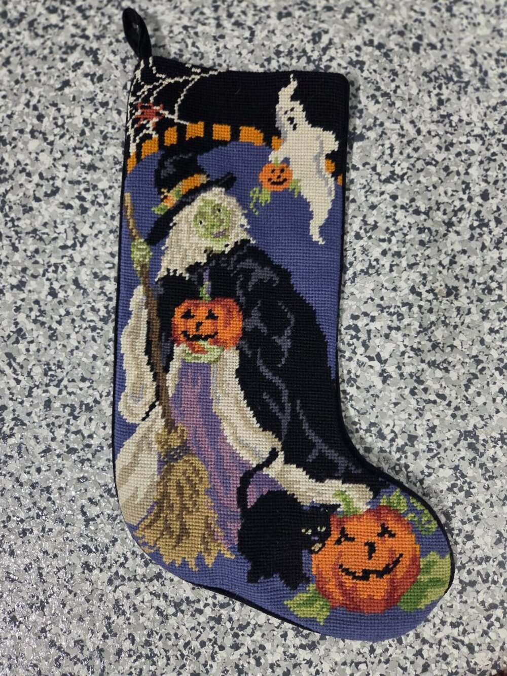 Halloween Needlepoint Stocking